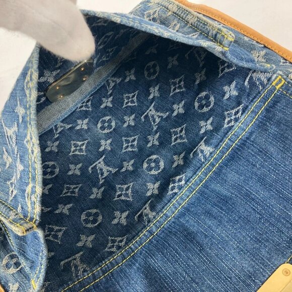 LOUIS VUITTON M95018 MonogramDenim Flat-Shopper Tote Bag shoulder bag - Picture 12 of 15